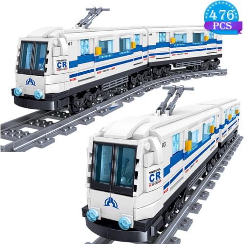 Technical Expert High-speed Subway Building Blocks Assembly Childrens Toys DIY Railway Traffic Series Bricks Boys Holiday Gifts