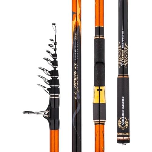 4.2M 5.3M 6.3M 7.2M 5# Rock Fishing Rod Carbon Fiber Striped Bass Pole Long Section Super Hard Telescopic Wedkarstwo Olta
