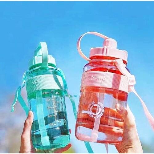 2L Large Capacity Sports Water Bottles Portable Plastic Outdoor Camping Picnic Bicycle Cycling Climbing Drinking Bottles