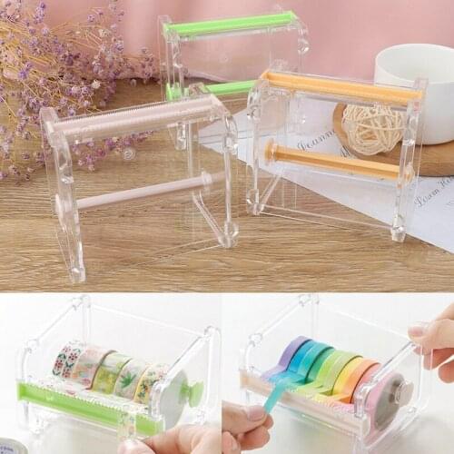 Japanese Stationery Masking Tape Cutter Wash Tape Storage Organizer Cutter Handbook Desktop Tape Organizer