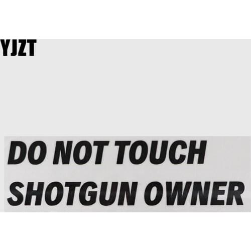 YJZT 18.7CM×5.3CM Personality Black/Silver DO NOT TOUCH OWNER Decal Car Stickers And Humorous Words Vinyl 13D-0606