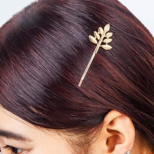 New Fashion Simple Girls Hair Clips Women Metal Branch Leaves Hairpins Hair Clip Dress Light Weight Hair Accessories Daily Wear