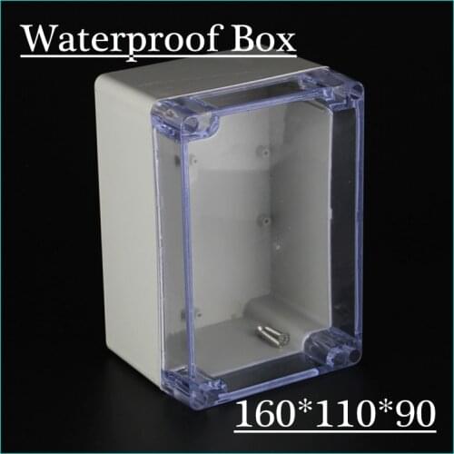160*110*90mm NEW Plastic PC Transparent Cover Outdoor Waterproof Electronic Instrument Junction Case Enclosure Box