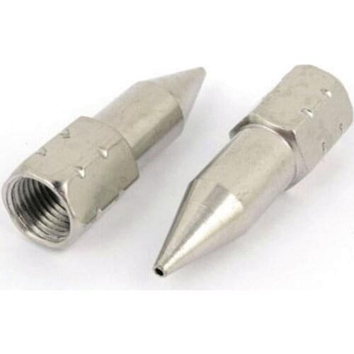 2 pcs 9mm 0.35" Female Thread Conical Straight Grease Gun Nipple Fitting