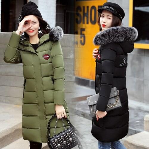 2018 Polyester Zipper Slim Cotton Liner Full Zippers Time-limited Winter Clothes New Hat Cotton Long Fund Coat