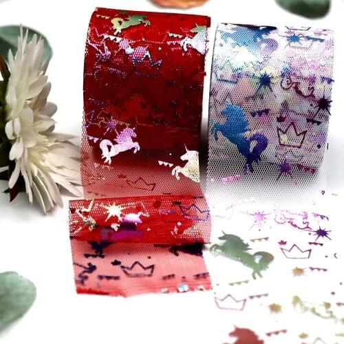 6cm Tulle Roll 25Yards Unicorn Crown Mesh Fabric DIY Sewing Craft Tutu Skirt Party Birthday Gift Wrap Wedding Decor Supply