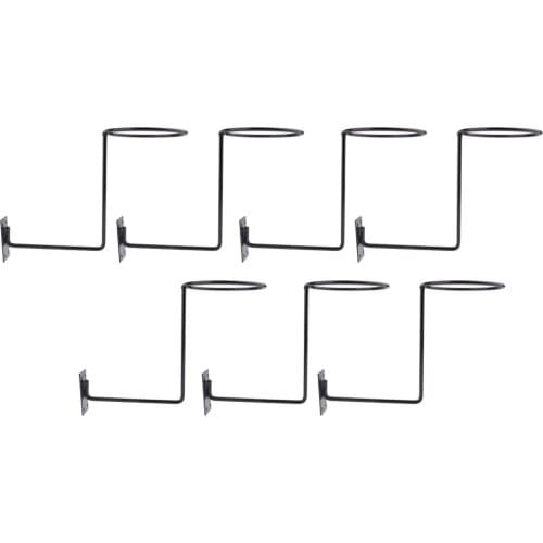 7 Pieces Motorcycles Accessories Helmet Holder Rack Space Saving Black