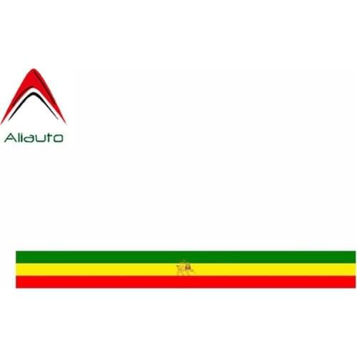 Aliauto Cover Scratches Car Sticker Ethiopia Rasta PVC Personality Sunscreen Waterproof Decal Decoration Accessories,17cm*1cm
