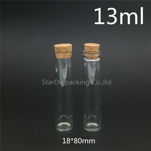 Free shipping 24pcs/LOT 13ml 18*80mm Wishing Glass Bottle with Cork ,High-quality 18cc Glass Vials Display Bottle Wholesale