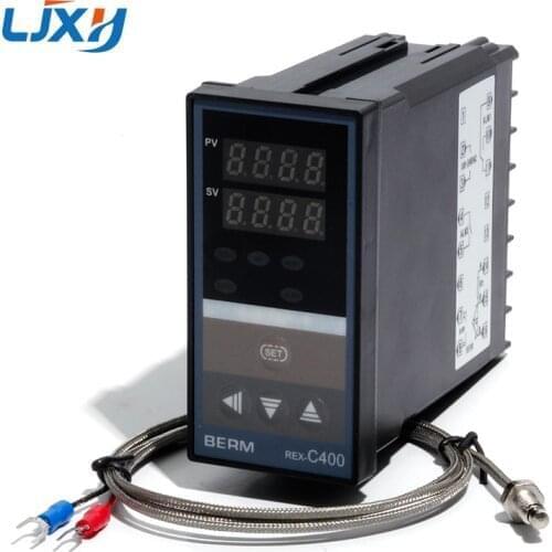LJXH Heater Parts REX-C400 Digital PID Temperature Thermostat Controller/Solid State Relay 25DA/K Type Thermocouple/Heat Sink