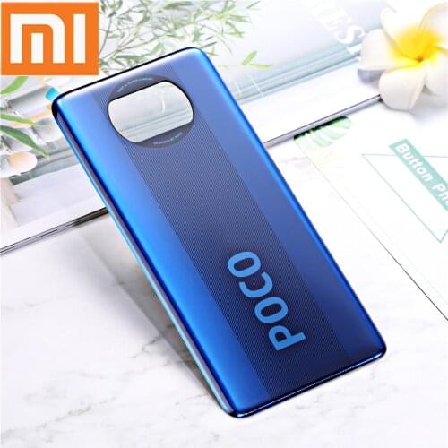 For POCO X3 Pro Official Case Battery Housing Door coque For Xiaomi Poco X3 NFC 8 6.67" Back PC Cover Replacement Part Cases