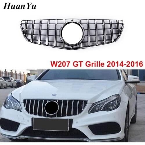 GT Style Replacement Grille for Mercedes-benz W207 Sport 2-door E class Facelift Front Bumer Racing Grills ABS 2014 2015 2016