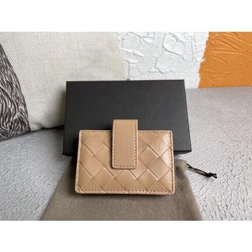 Leather Card bag Mens Woven Style Bank-Card Holder Multiple Card Slots Card Bag Womens Hand-woven art 2021 New