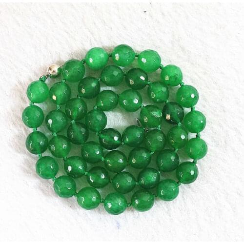 HOT Malaysia jades natural stone chalcedony 6mm 8mm 10mm 12mm 14mm round loose faceted beads diy necklace 18"B648