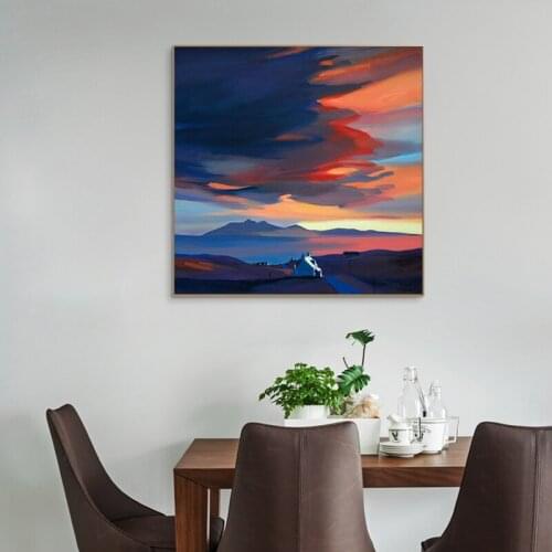 Paint by number art painting by numbers Hand-painted simple landscape oil painting home corridor decorative painting