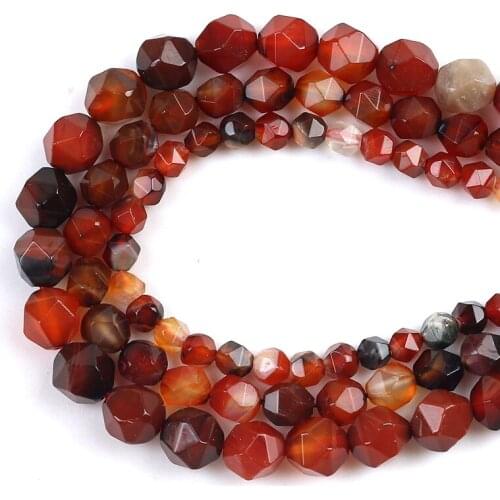 Natural Stone Dream Agates Split Surface Faceted Loose Spacer Stone Beads 15'Strand 6/8/10mm For Jewelry Making DIY Bracelet