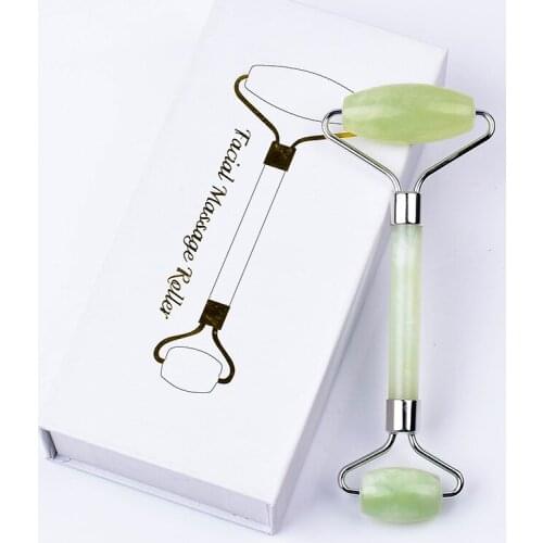 Facial Roller Natural Xiuyan Jade Roller With Noiseless For Face Massage Eye Neck Relaxation Slimming Tool Skin Care Roller