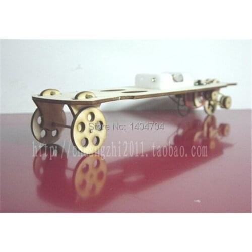 Educational toy DIY Power car assembling wood model belt drive vehicle playmobile Children enlightenment toys