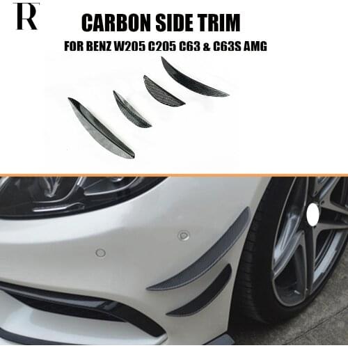 C63 Carbon Fiber Front Bumper Side Fender Trim For Benz W205 C205 C63 C63s Amg Sedan & Coupe & Convertible