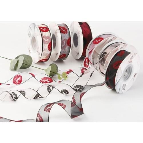 Kiss Snow Yarn Ribbon Bouquet Gift Packaging Ribbon Floral Bouquet packaging ribbon Florist Material
