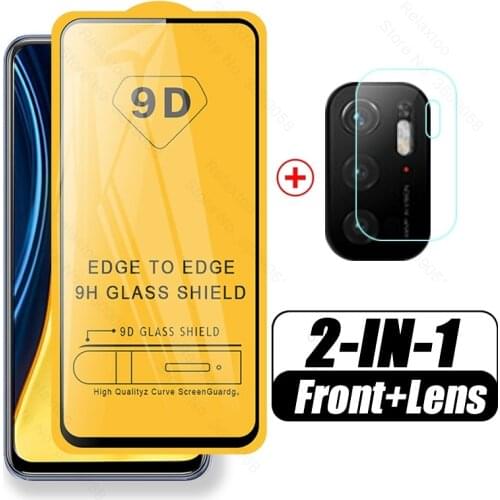 Full glue screen protectors tempered glass for xiaomi poco m3 m 3 pro 5g 2021 6.5'' 9d premium screen protector case cover coque