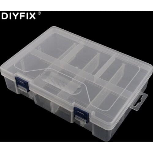 Adjustable Plastic Tool Box Two-Sided Home Electronic Components Storage Box Combination Screw Finishing Container Ring Case