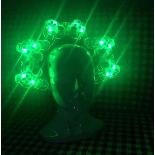 Green led light up headwear Cool game console handle headdress gogo show Nightclub party stage performance wear
