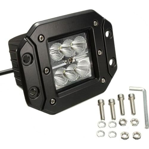 4 inch 18W Led Work Light Pods Flush Mount Bumper Light CUBE POD Square Flood Spot Driving Dually for Offroad Trucks SUV 4WD 4x4