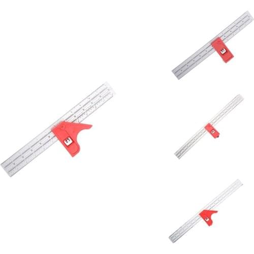 Woodworkers Edge Rule Auto-Line Drill Guide High-Precision Angle Gauge Metal Carpentry Tool Measuring