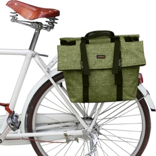 Tourbon Outdoor Vintage Bike Pannier Rear Rack Bag Shoulder Bags Motorcycle Carrier Storage Bags Waterproof for City Commuting