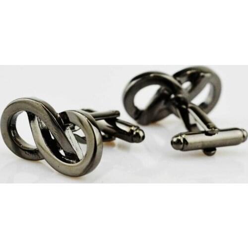 10pairs/lot Copper Cufflinks Creative Twist Figure 8 Shape Cuff Links 4 Colors Business Style Mens Jewelry Wholesale