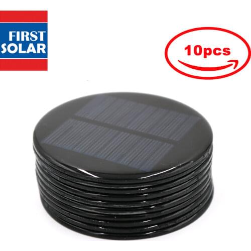 Solar Power 6V 80mA 80MM DIY Mini Polycrystalline Silicon Solar Cell Module Circle Round Solar Panel Epoxy Board