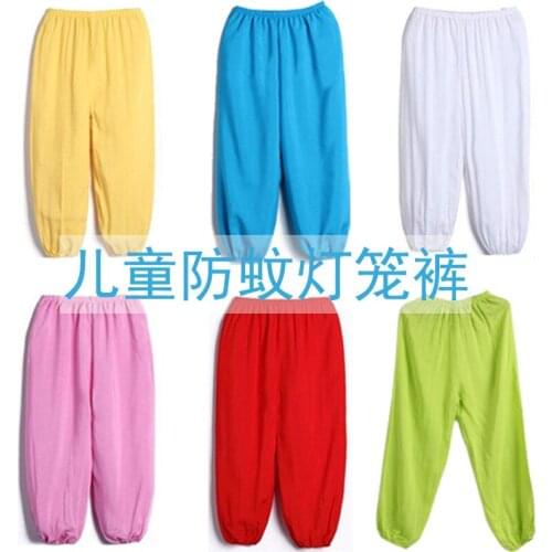 2021 boys and girls anti-mosquito pants summer new childrens clothing baby loose bloomers cotton silk childrens trousers