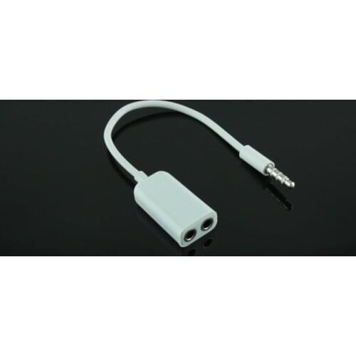 3.5mm Jack 2 Way Multi Port Hub Aux Headphone Splitter Useful Audio Cable Adapter Converter Earphone Accessory