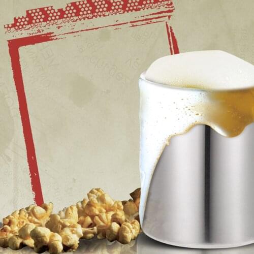 300/400ml Double-Wall Stainless Steel Coffee Cup Tub Shape Tea Beer Mug Heat-Insulation Beverage Picnic Drinkware with Handle