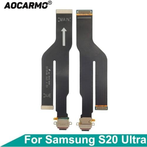 Aocarmo For Samsung Galaxy S20 Ultra S20U 5G Type-C USB Charger Dock Charging Port Motherboard Connector Flex Cable