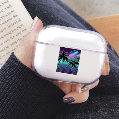 Retro 80s Vaporwave Sunset Sunrise Cover For AirPods Pro 3 Air Pods Case Earphone Accessories TPU Protector Airpods3 Case