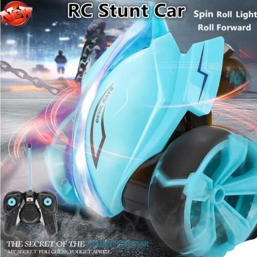 Devil Fish Cool Tumbling Remote Control Stunt Car RC 20mins 360 Degree Rotation On The Spot Inverted Driving RC Kids Toy Gift