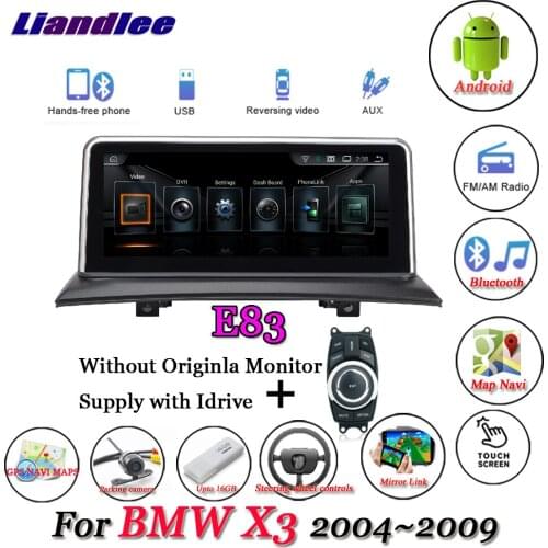 For BMW X3 E83 2004-2009 Car Android 10.0 Player Multimedia Stereo System Carplay Androidauto GPS Navigation HD Screen