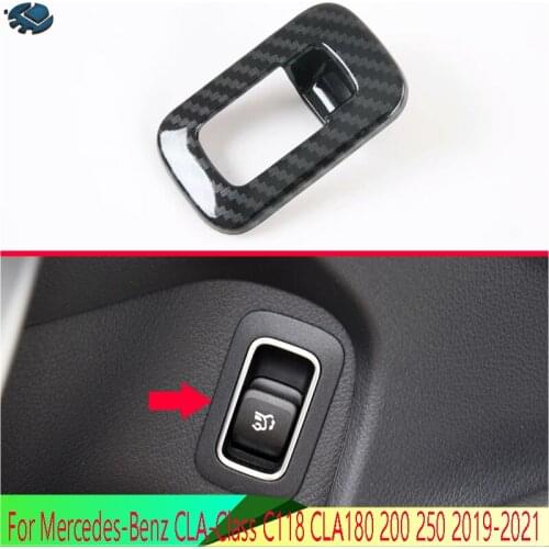 For Mercedes-Benz CLA-Class C118 CLA180 200 250 2019-2021 Carbon fiber style Tail door cover Switch Button Control Panel Cover