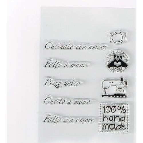 Italian Handmade Icon Stamps Clear Silicone Rubber Crafting Stamps