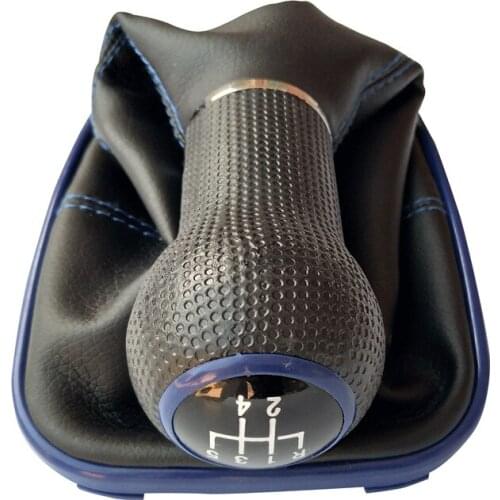 Gear lever / shift handball leather case is suitable Gear shift knob for Volkswagen Golf 4 Bora 98-04 blue plastic