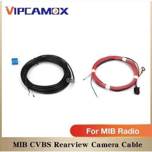 MIB Radio CVBS Rear View Camera Cable RVC Reverse Parking Camera Harness Wires for VW Tiguan Jetta MK6 Passat B7 Touran RCD330