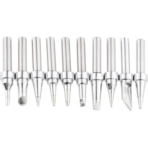 DRELD 10Pcs/set 200M-T Series Soldering Station Soldering Iron Tip For QUICK 203 203H 204 204H 3202 203D 376D Welding Iron Head