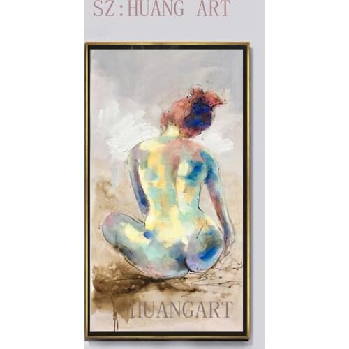 Hotest sexy naked girls back figure Handmade abstract oil painting on Canvas Poster wall art picurte for living room home decor