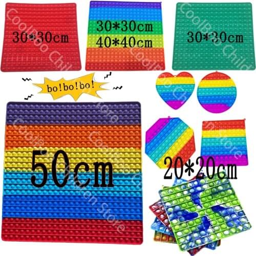 2021 New 30/40/50cm Super Big Size Push Bubble Toys Autism Needs Squishy Stress Reliever Toys Adult Kid Funny Anti-stress Fidget