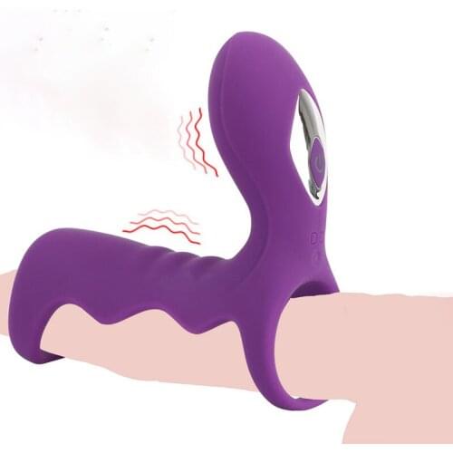 Penis Vibrators Delay Ejaculation Vibrating Rings Male Erection Vibrator 10 Speed Cock Ring Adult Products