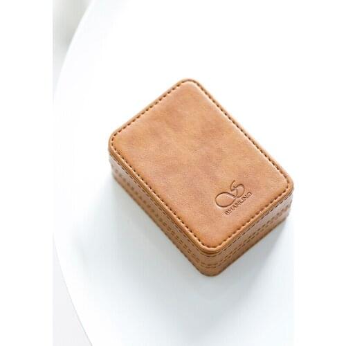 SHANLING C2 Portable Pressure Box Handmade Custom Leather Storage Box for Earphones ME500 ME700 M0