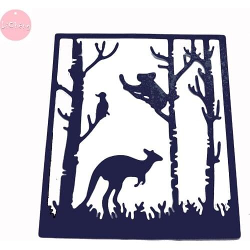 Kangaroo Frame Die Clear Stamps for Scrapbooking Photo Album Stencil Embossing Folder Craft Slimline Card Die Stamps Card Making