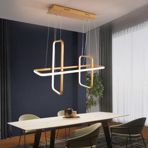 Modern LED Pendant Lights For Dining Room Kitchen Bar Aluminum Hanging Lamp Black/White/Gold Pendant Lamp Home Lighting Fixtures